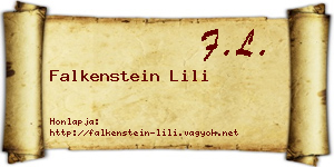 Falkenstein Lili névjegykártya